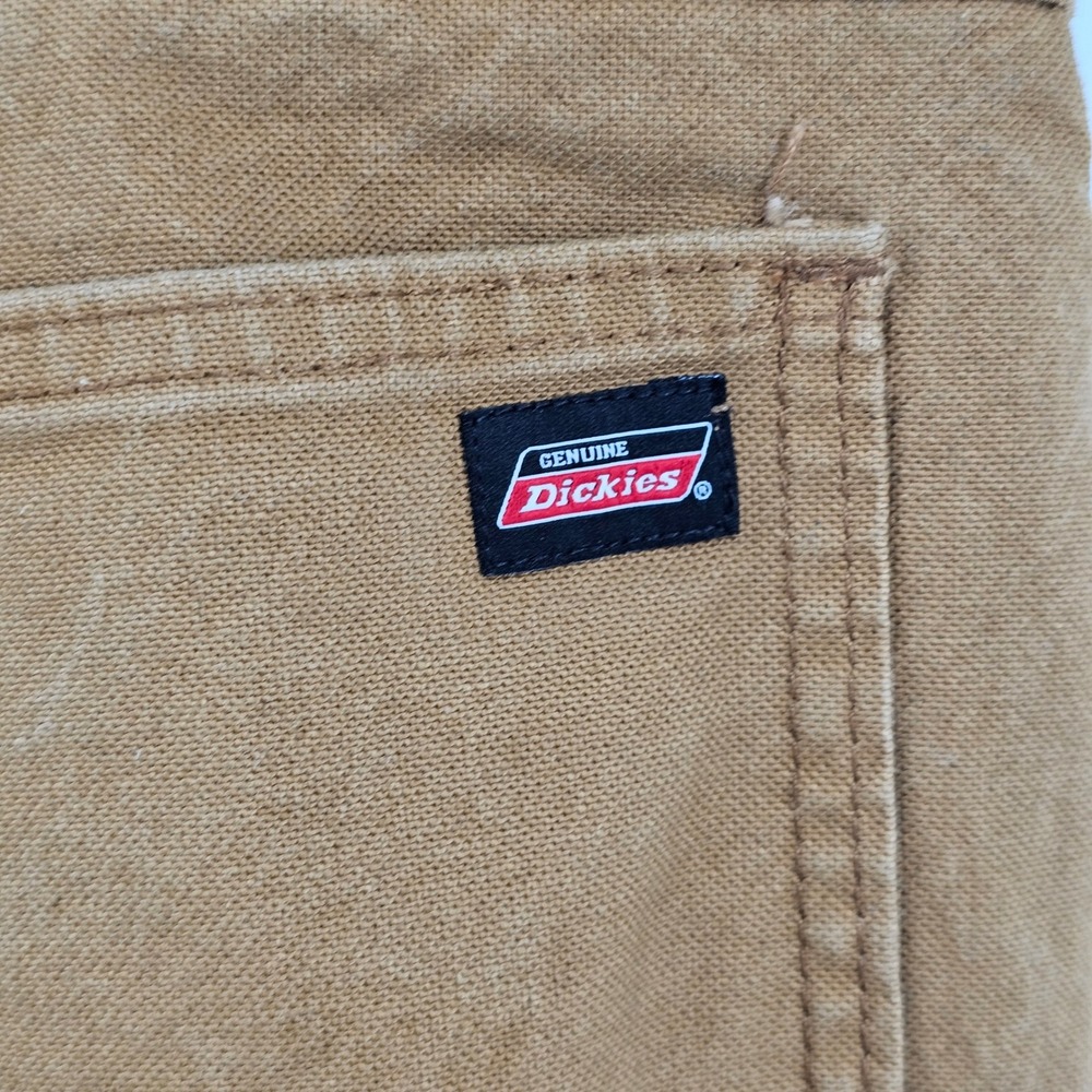 Genuine Dickies Carpenter Pants Mens 40x30 Brown Duck Canvas Stretch‎